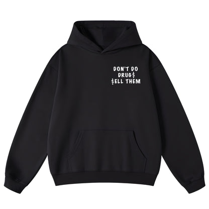 Drugs Hoodie White Logo