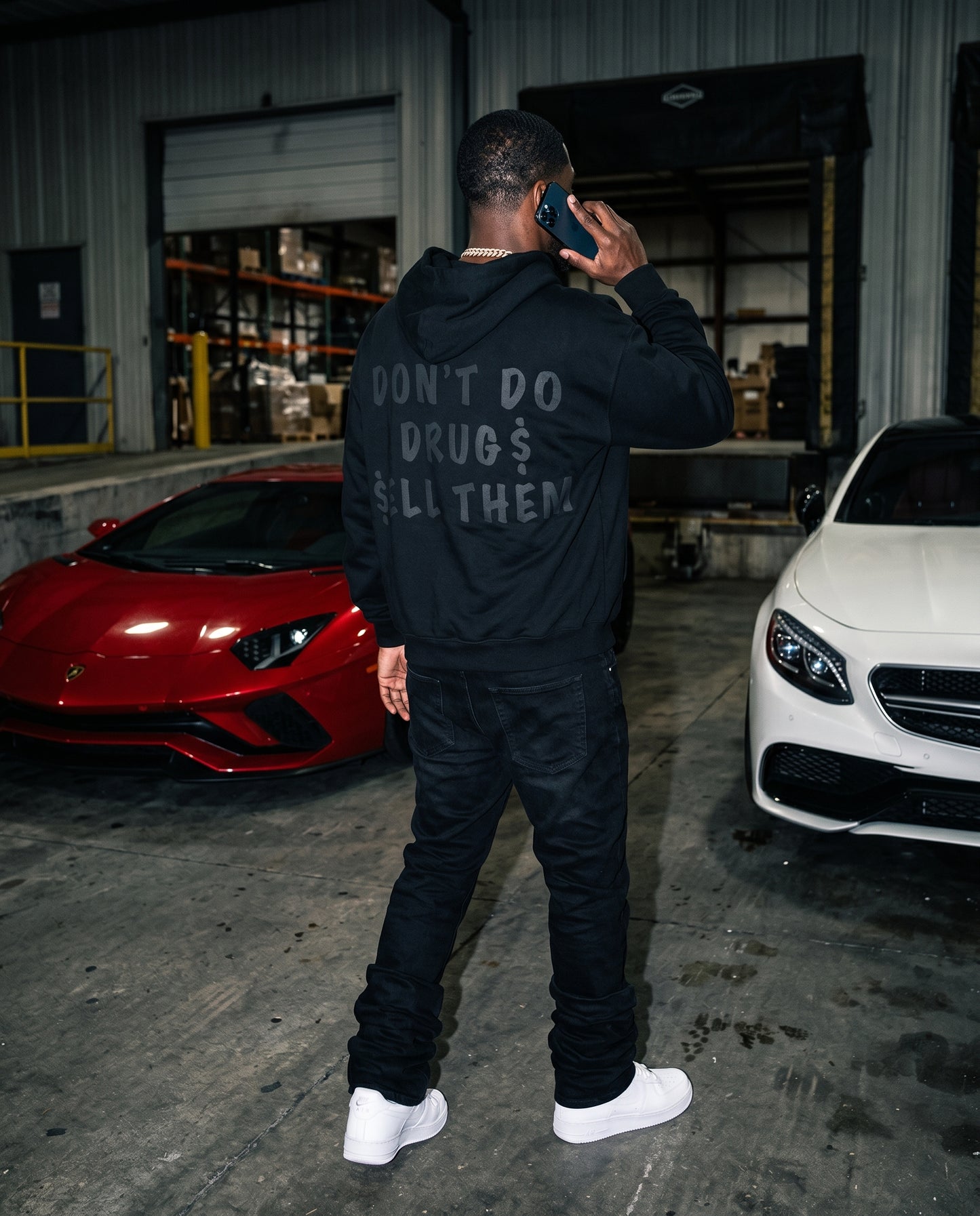 Drugs Hoodie Black Logo